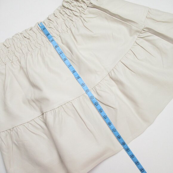 NWT Anthropologie The Somerset Mini Skirt: Faux Leather Edition Off-White XL - Picture 5 of 10